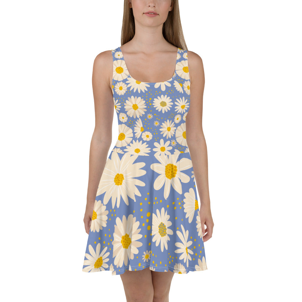 daisy print skater dress Pumpkin Daisy Skater Dress XS