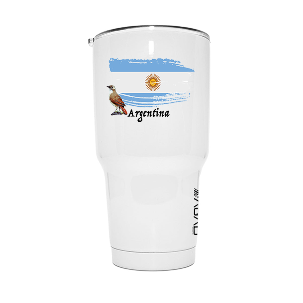 Vaso de viaje de acero inoxidable de 30 oz AGAD Turista (animal y bandera nacionales del país)