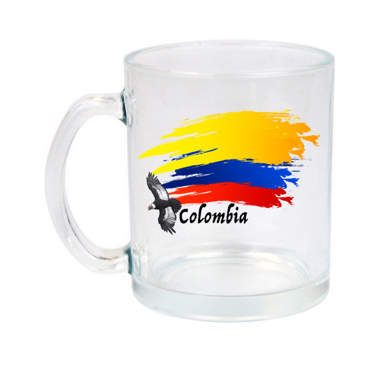 I Love Colombia Glass Mug 11oz