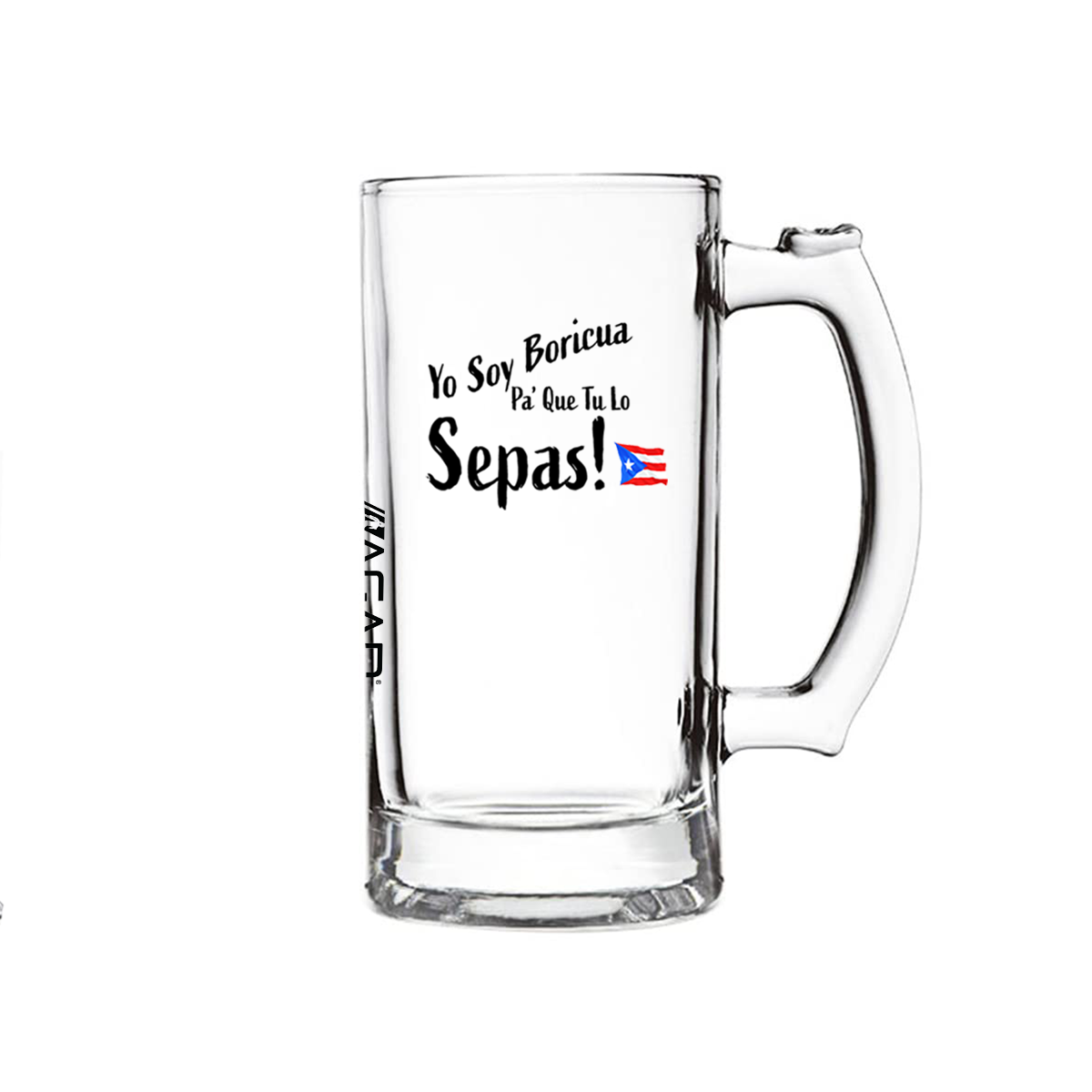 AGAD Puerto Rico (Nostalgia) 16oz Clear Glass Beer Stein