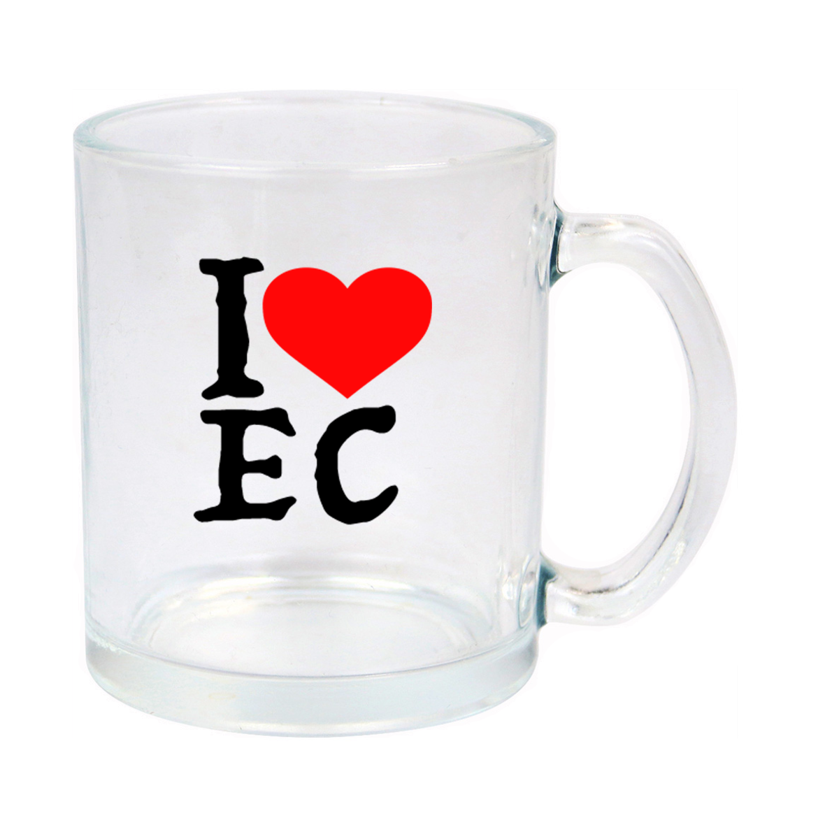 I Love Ecuador Glass Mug 11oz