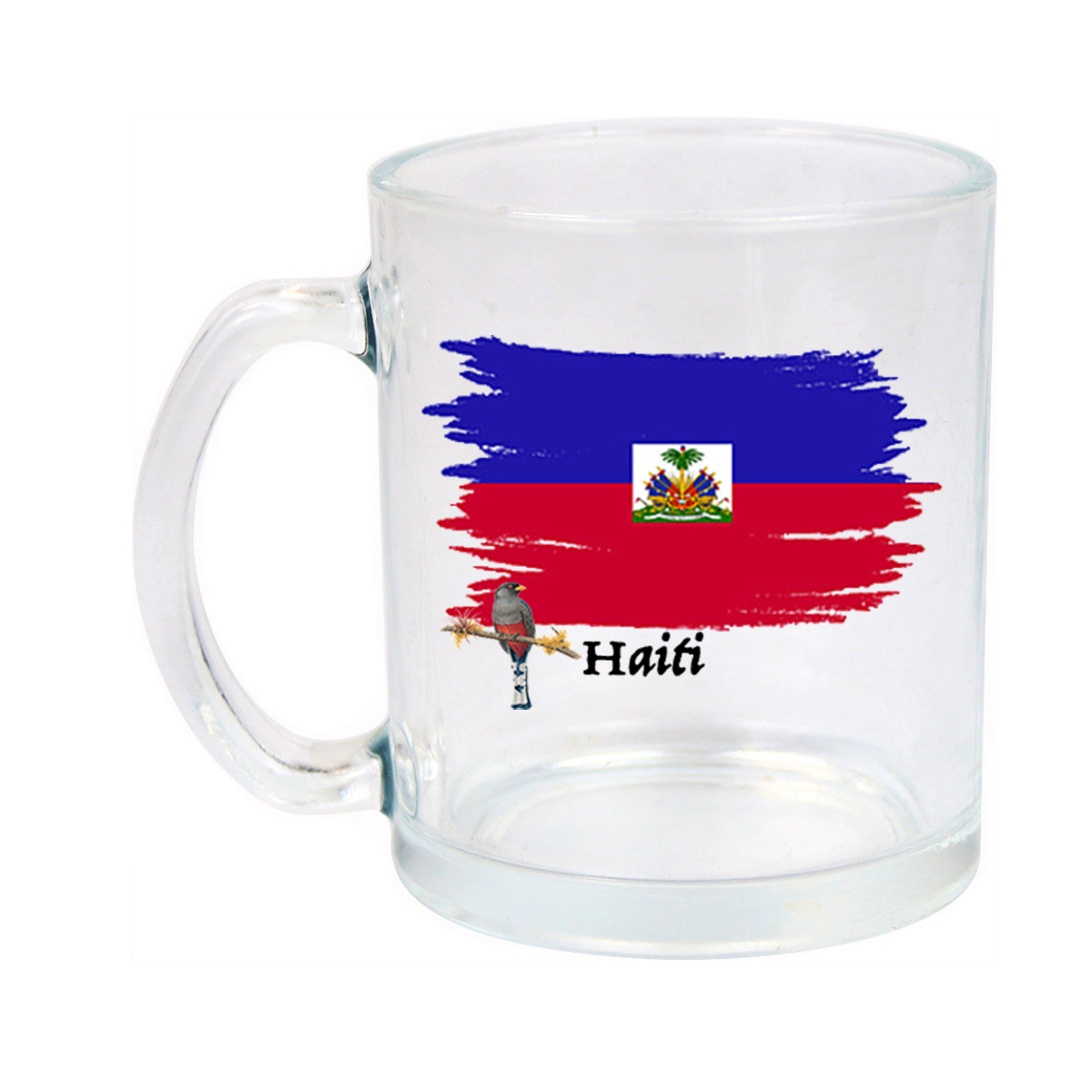 I Love Haiti Glass Mug 11oz