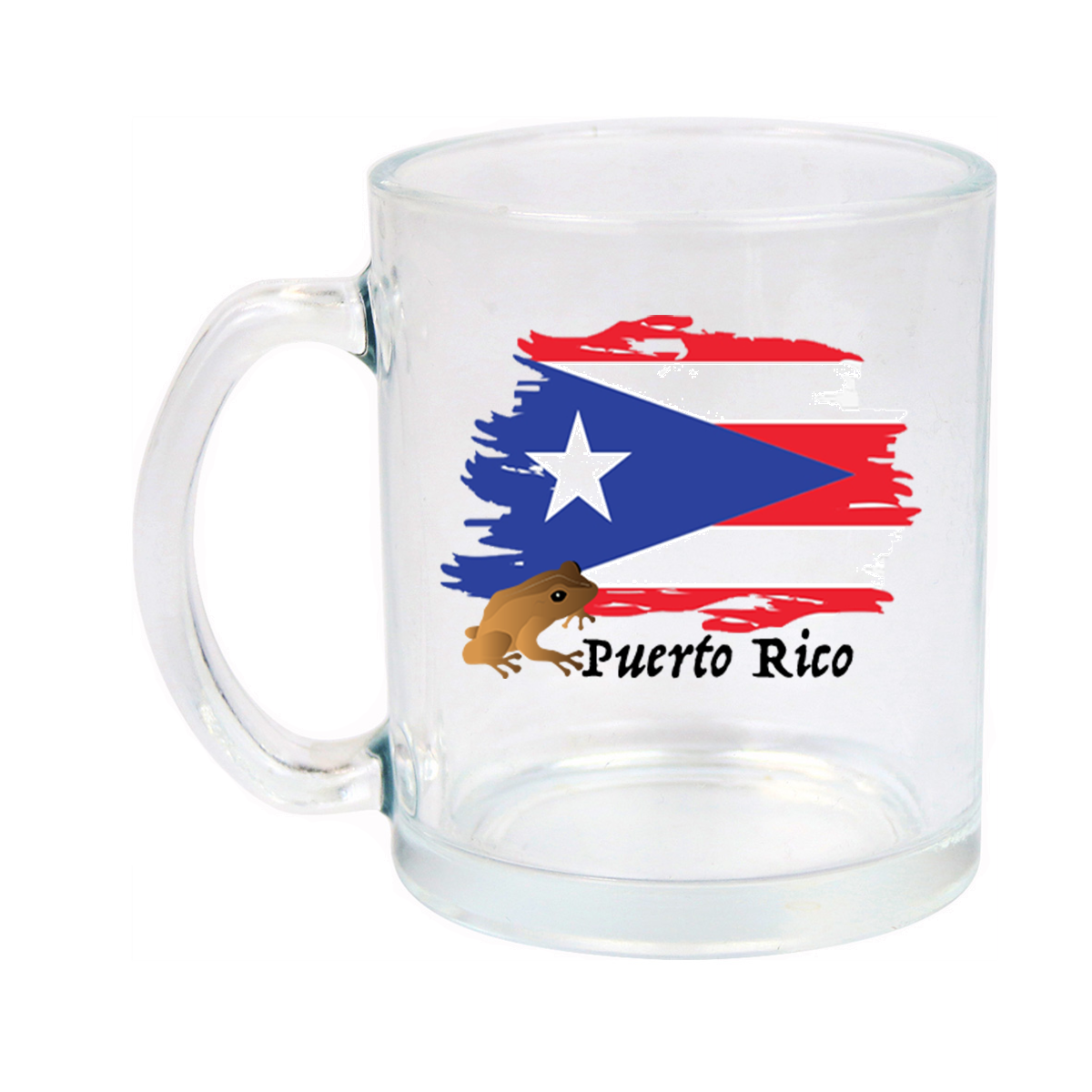 Puerto Rico Pueblos Glass Mug 11oz