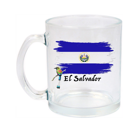 I Love El Salvador Glass Mug 11oz