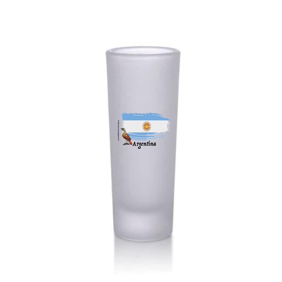 AGAD Turista (Country National Animal & Flag) 3oz Frosted Shot Glass