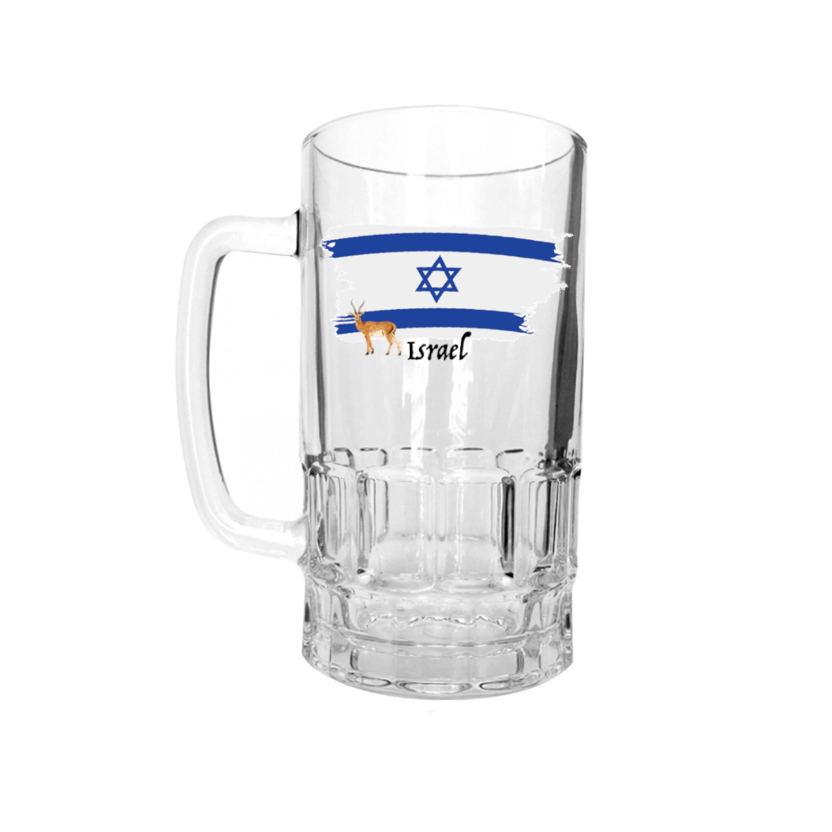 AGAD Turista (I Love Israel Glass Beer Stein)