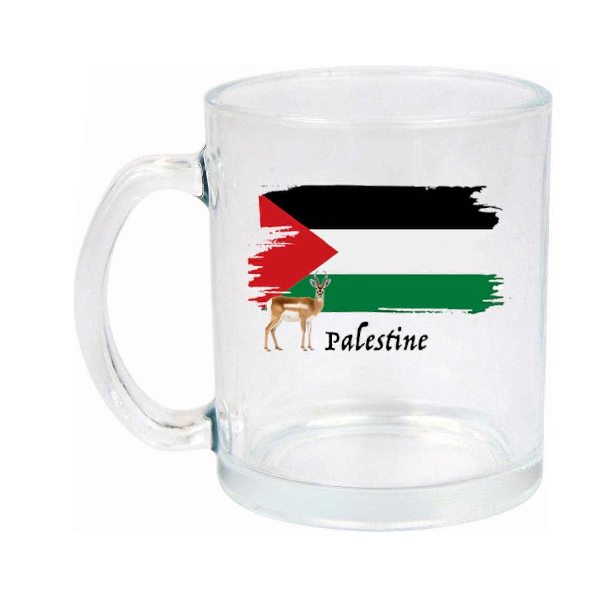 AGAD Turista (I Love Palestine Glass Mug)