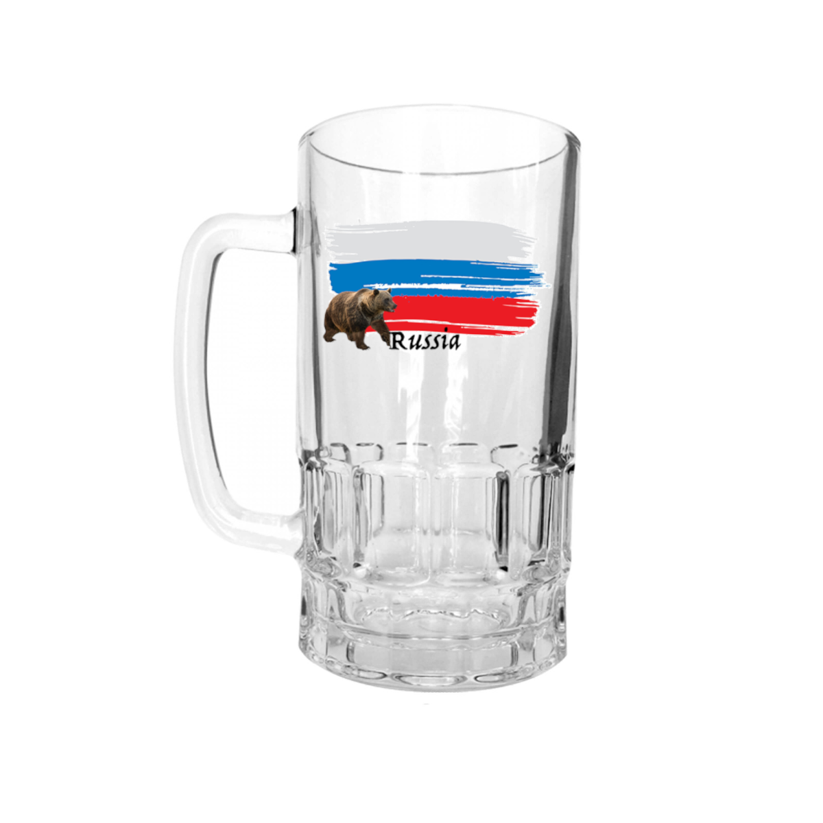 AGAD Turista (I Love Russia Glass Beer Stein)