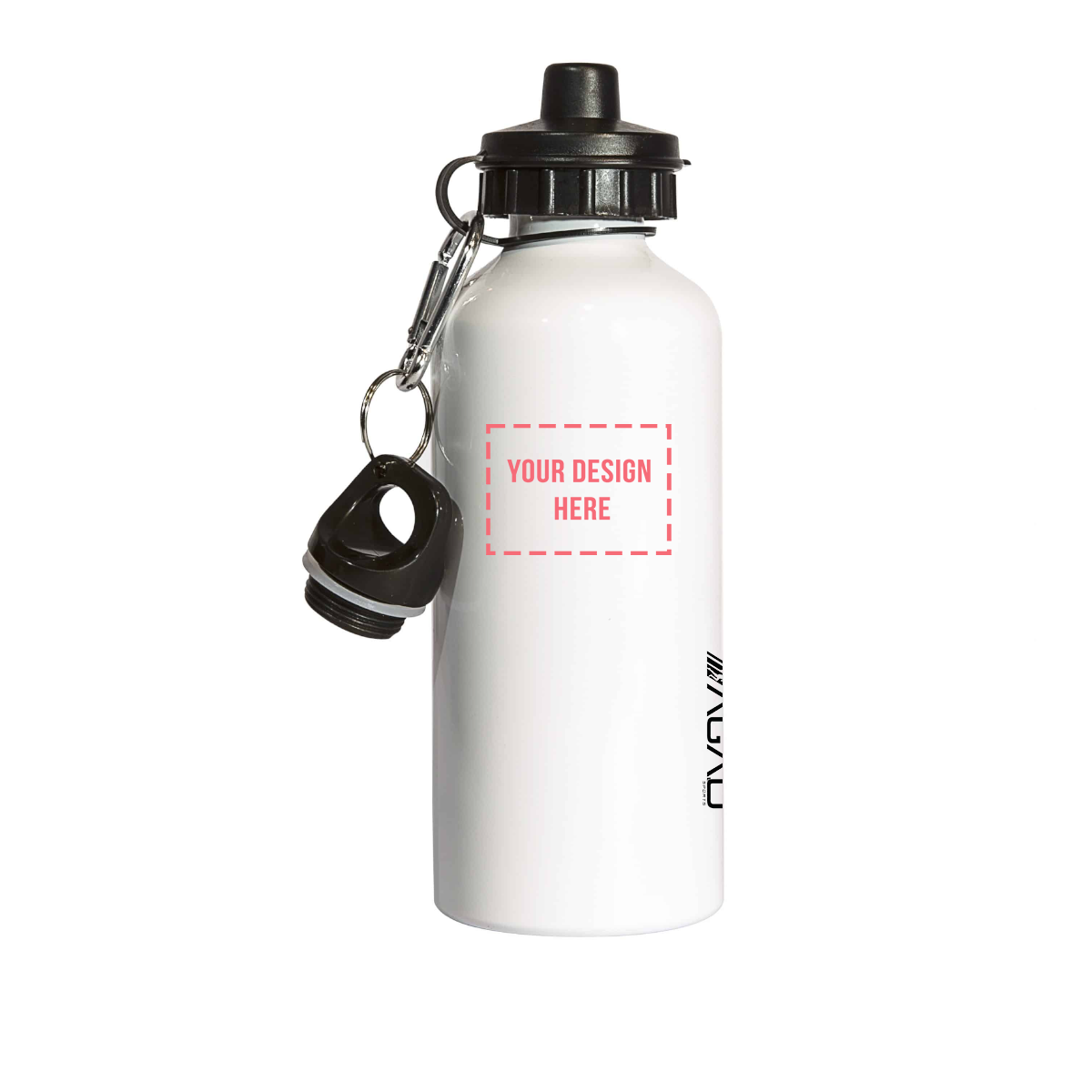 Botella de agua de aluminio con tapa doble personalizada de 20 oz de AGAD Sports