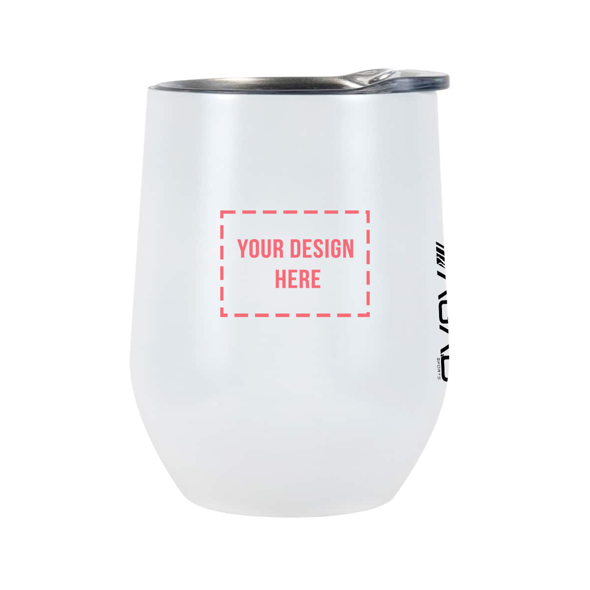 Vaso de vino de acero inoxidable personalizado de 12 oz de AGAD Sports