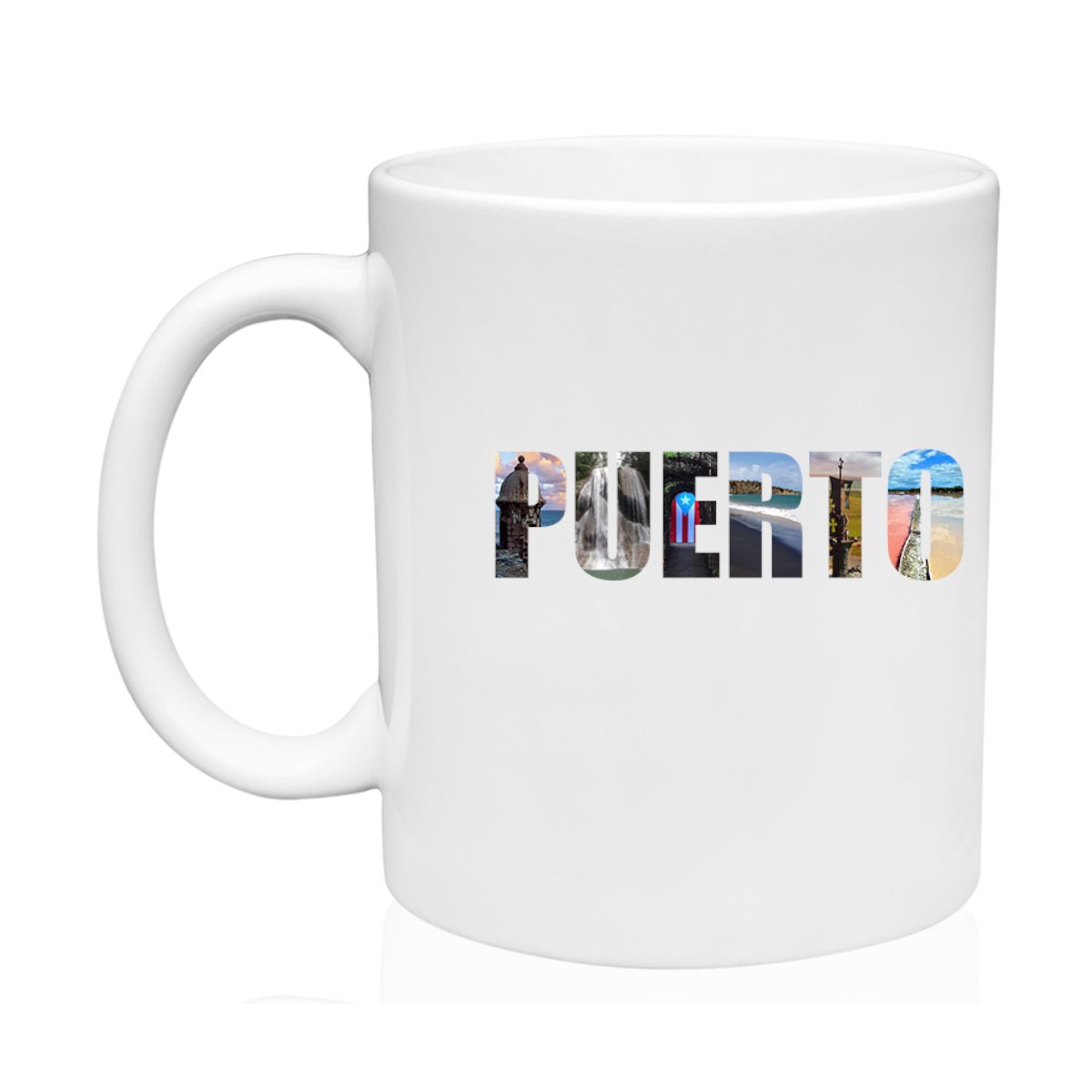 AGAD Puerto Rico (Letras PR island Ceramic Mug)