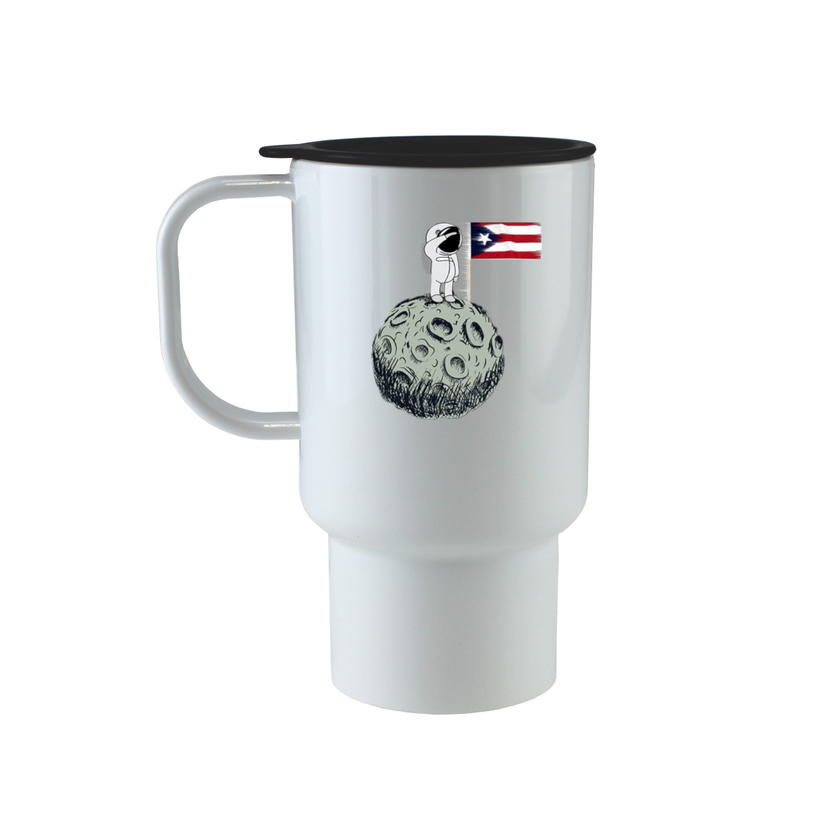 Boricua en la luna 15oz Travel Mug