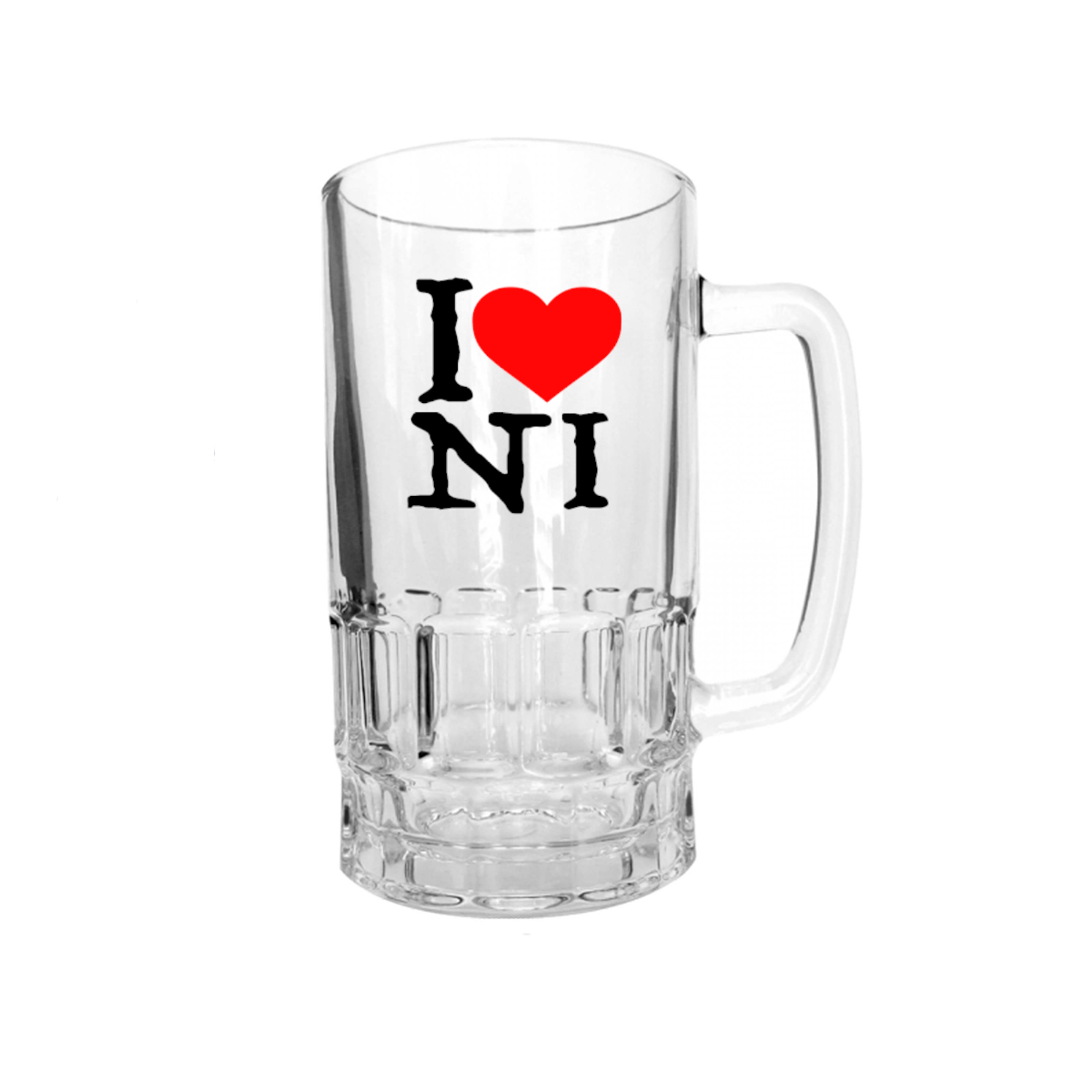I Love Nicaragua 16oz Glass Beer Stein