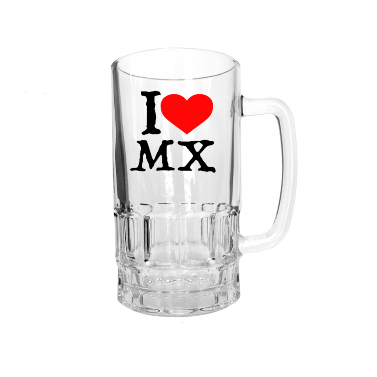 I Love Mexico 16oz Glass Beer Stein
